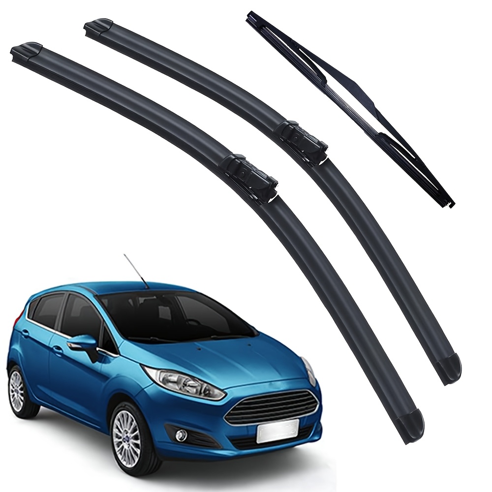 Temu 3 Wipers 26"+15"+12" Color Front Rear Wiper Blades Replacement For Ford Fiesta H Mk Vi Vi Mk6 Mk7 Hatchback 2008 2009 2010 2011 2012 2013 2014-image