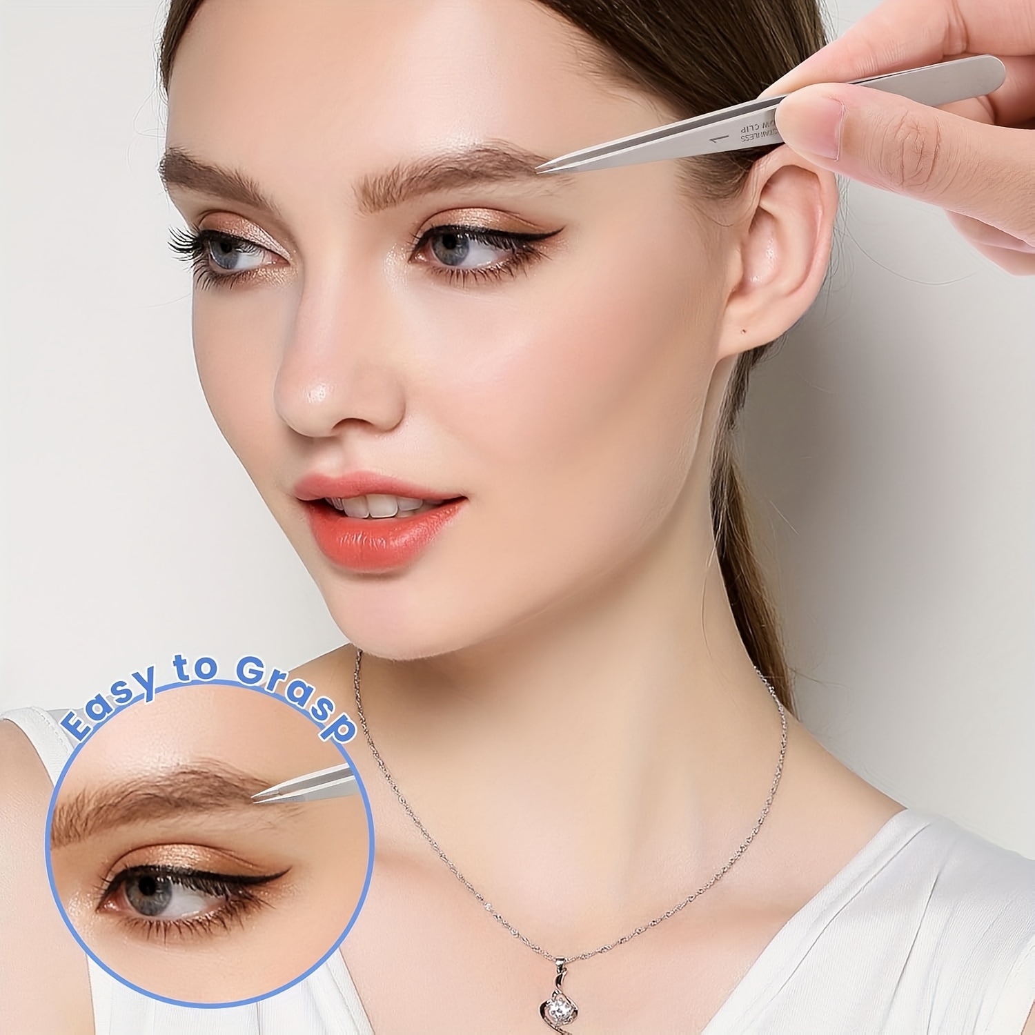 4-teiliges Edelstahl-Pinzetten-Set – Präzise Für Augenbrauen, Eingewachsenes Haar & Splitter – Schräge Spitzen