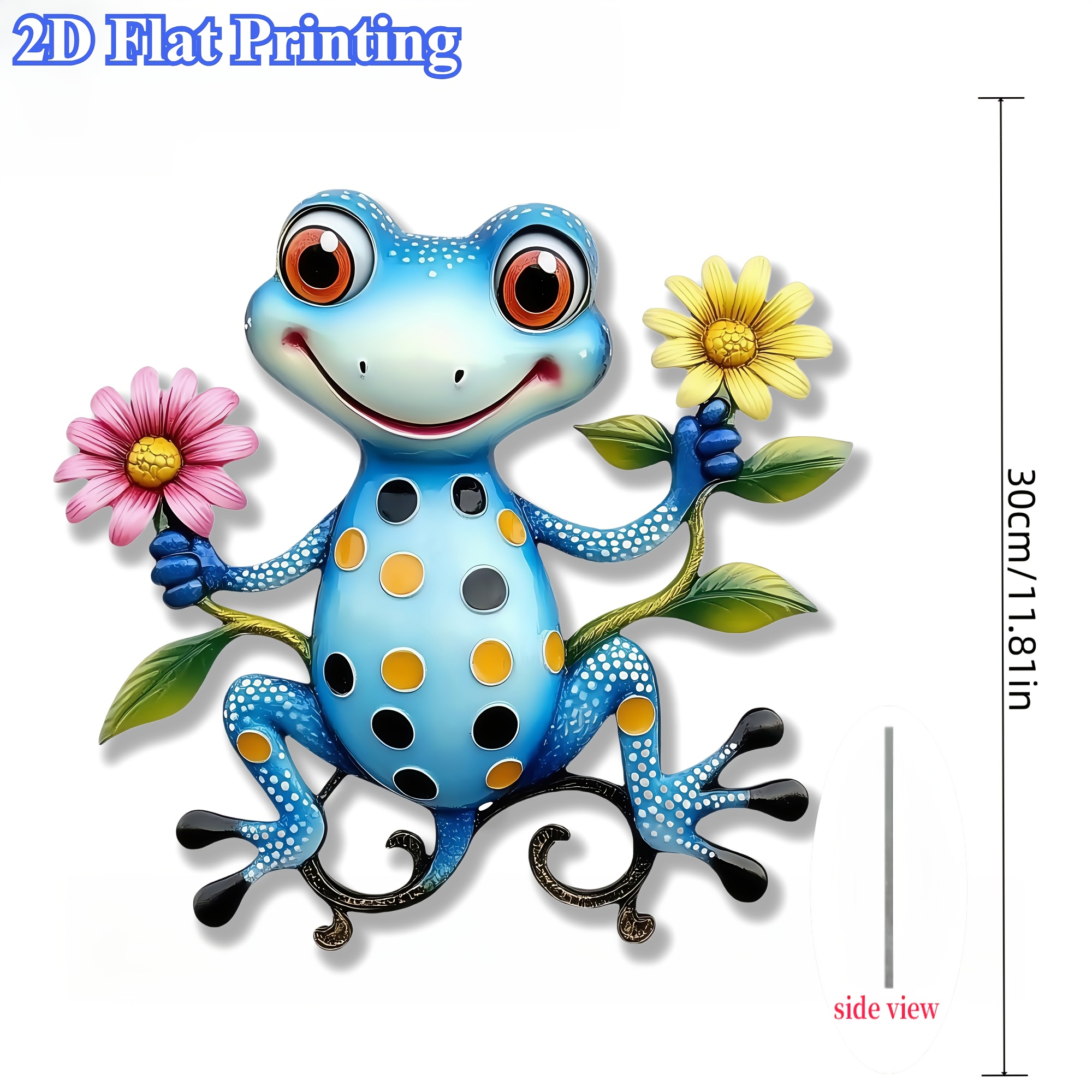 E-shop 2D Flachdruck, ., Wanddekoration im Bohème-Stil aus schwarzem, niedlichem Eidechsen-Bratling-Metall – Hof, Außenbereichs-Zäunendekoration – Die