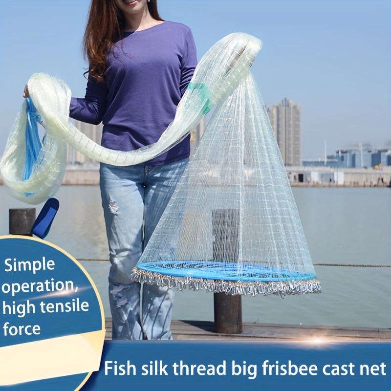 Casting Net Throwing Fishing Cast Net Freshwater - Temu