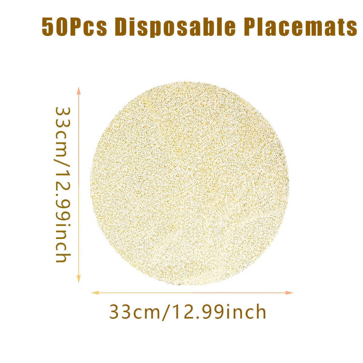 TEMU 50pcs Pack Of 50pcs Round Placemats Suitable For Dining Table Decor, Wedding & Birthday Party Table Setting - Disposable Table Mats With Elegant