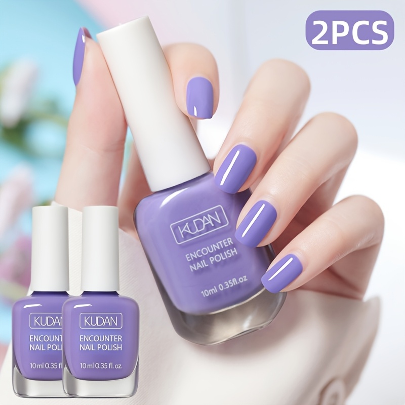 TEMU 2 Bottles -purple Gel Nail Polish 0.35 Fl Oz Each No-bake No Lamp Required -off Removal Quick-dry Long-lasting Blue- Perfect For And Everyday
