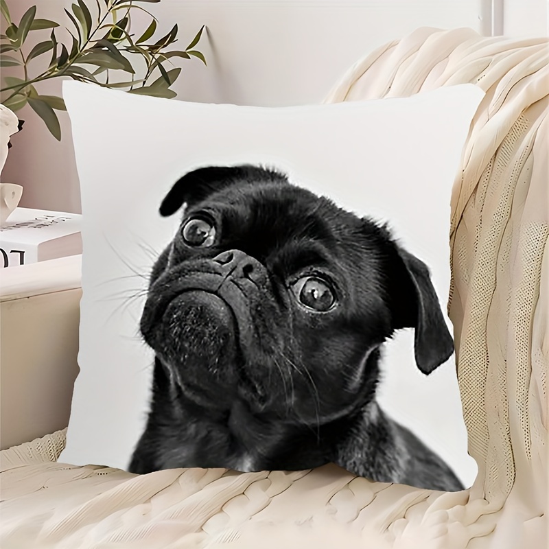 

Pug 18x18in - , For , Sofa, & Car Decor ( Not Included), For