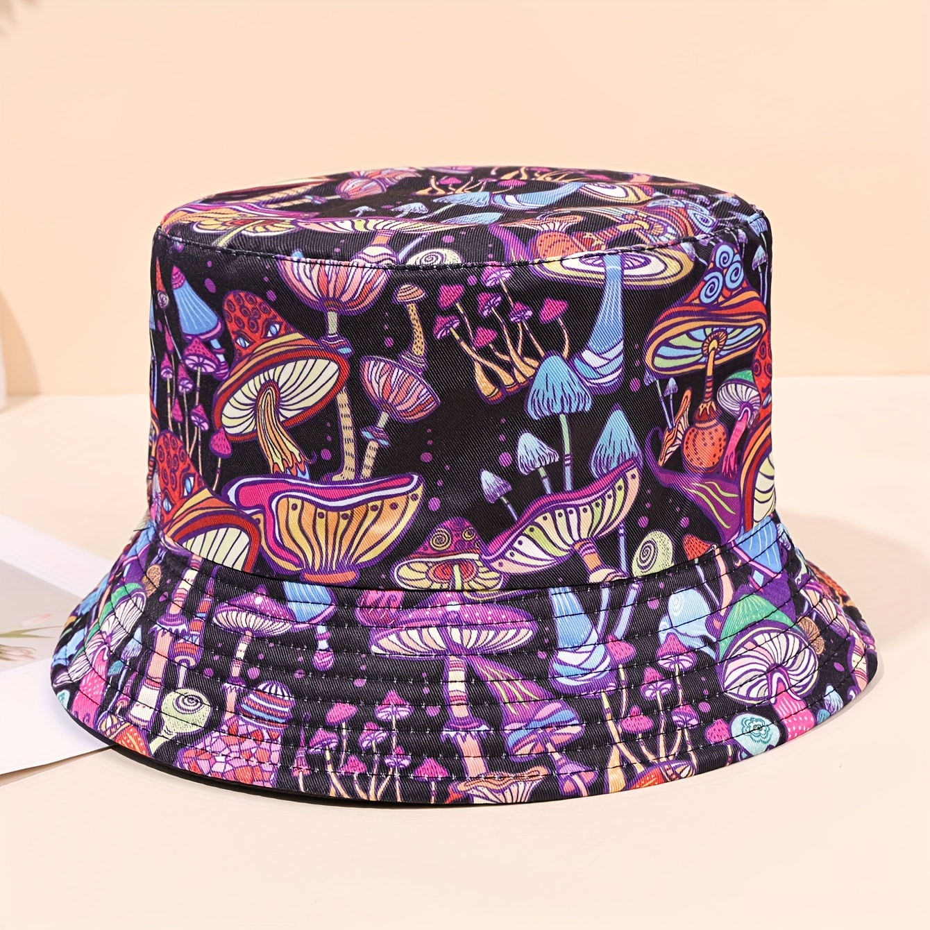 Trippy Bucket Hat Mushoom Evesible Bucket Hat Ave Hat Ave Bucket