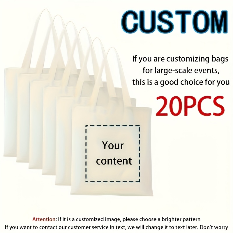 E-shop 5/10/20 Stücke Individuelle Muster Große Aufbewahrungstaschen-Set, Ideal für DIY, Picknicks, Alltags-Damenhandtaschen,