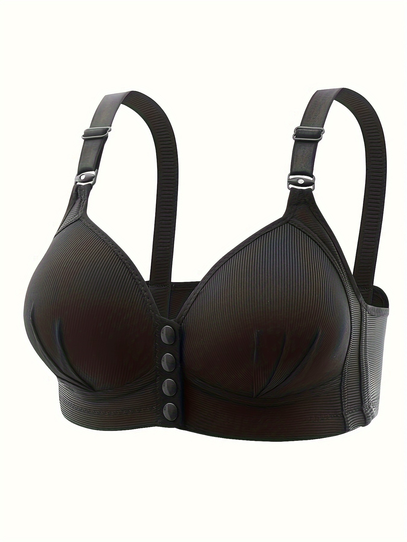 Front Open Button Full Coverage Bra Comfortable & Seamless Elastic