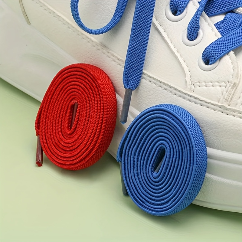 Flat Shoe Laces Kids Adults Sneaker Trainers Shoes Boots Elastic Shoelaces 100cm - Foto 8