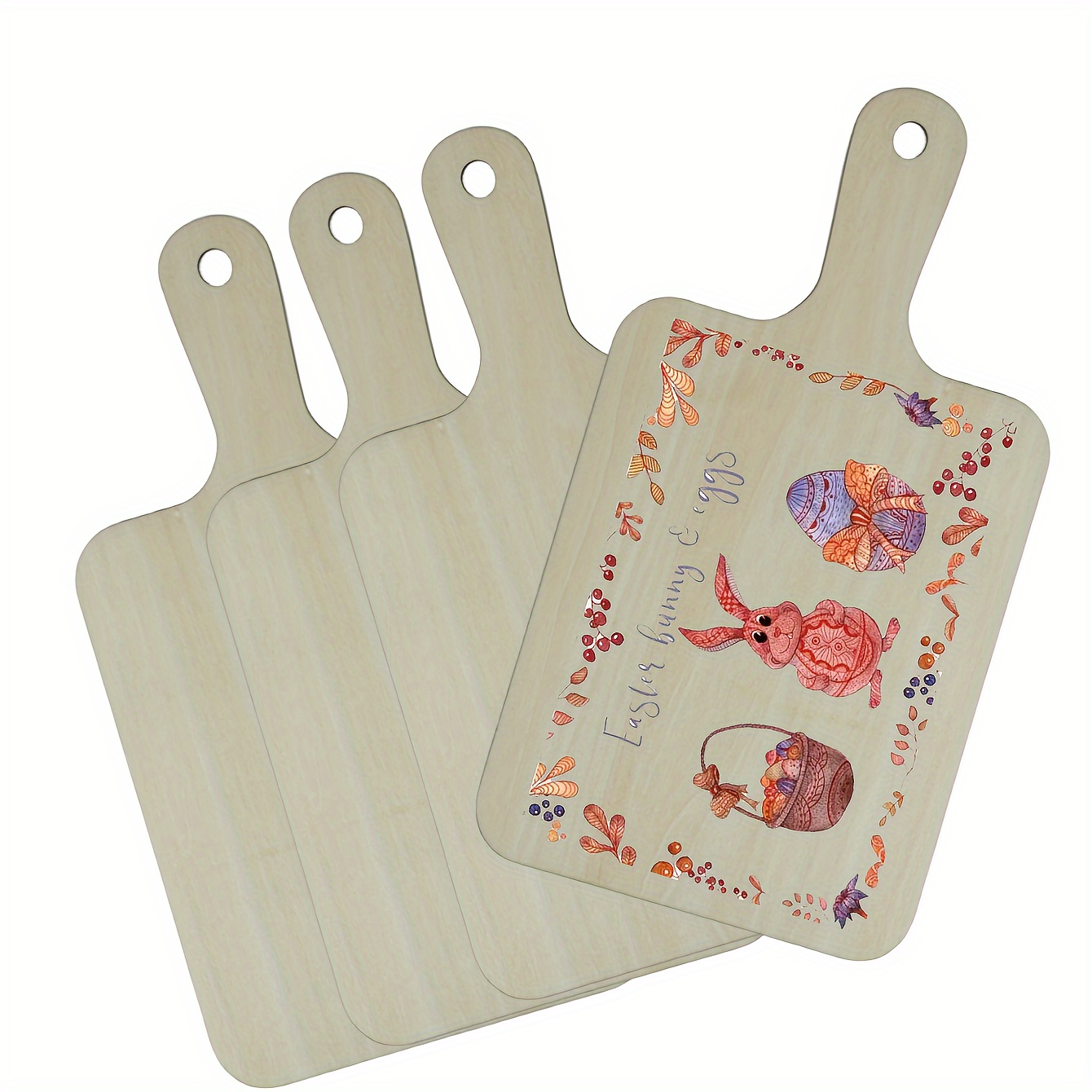 Set X3 Tabla De Madera Para Cortar Picar Bambu Cocina