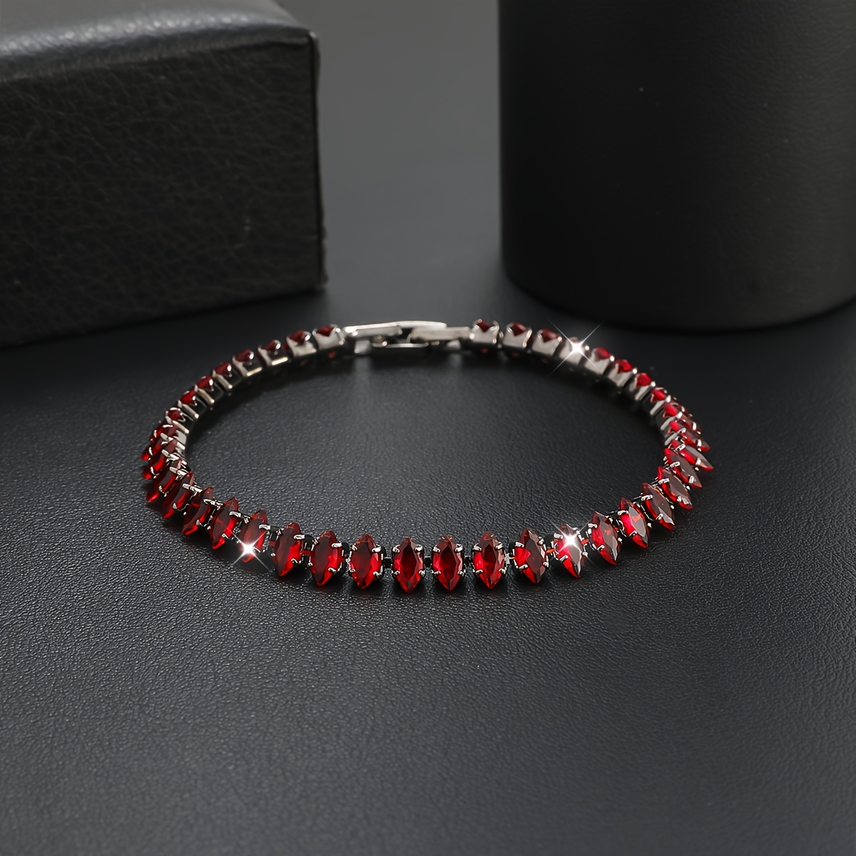 TEMU 1 pieza Pulsera de tenis SKYKEY para mujer - Color metal de - para cuentas de circonita cúbica sintética color , Cadena chapada en metal de