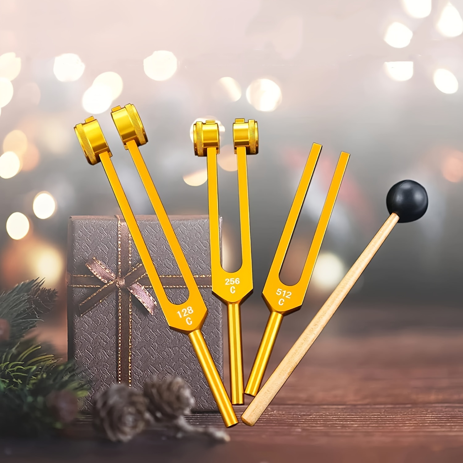 

Ff Bonfires Fork Set - 3pcs Aluminum Alloy Tuners, 128hz, 256hz, 512hz, Corrosion-, Non-magnetic, And Carrying , For Musicians, , And - Age 14+