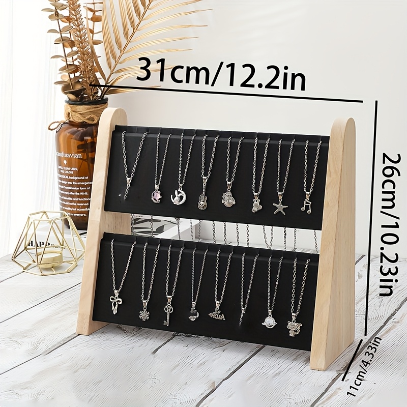 A Stylish Double-layer Necklace Display Stand, A Storage Rack For Hanging Multiple Necklaces, Easy To Organize And Access, Perfect For Jewelry Store Window Displays, Jewelry Towers