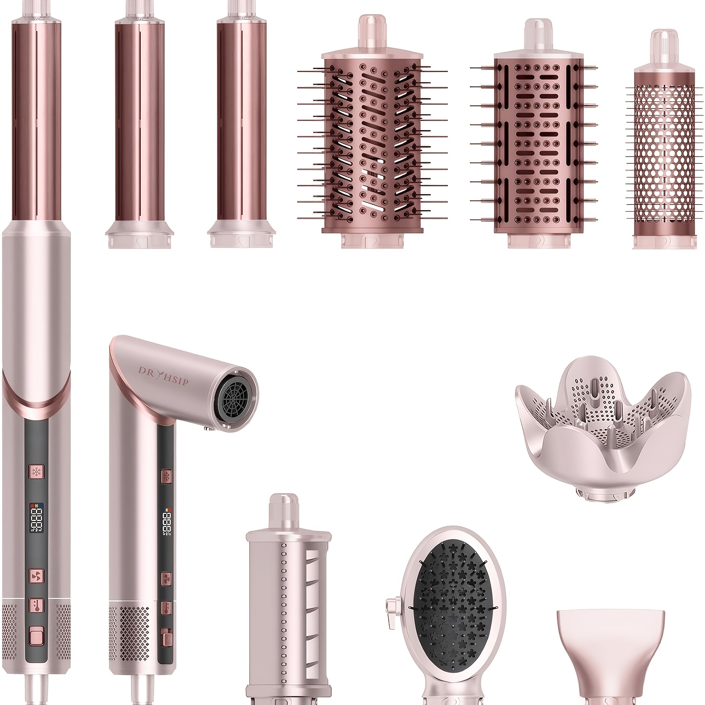 Image of Mother's Day Gift Guide | 9-in-1 Hot Air Brush For Hair, Negative Styler With 110k Rpm Motor - Curling Iron, Straightener & Volumizer -one For Fast, Salon-quality Blowouts At Home