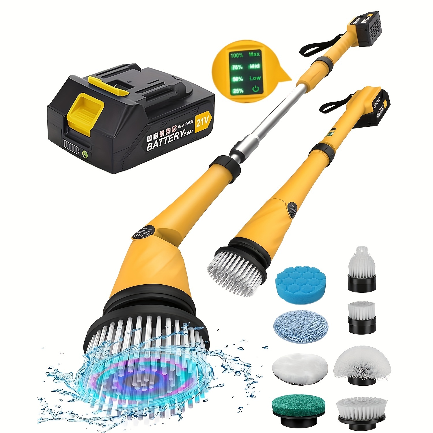 

1200 Rpm Battery , Cleaning , 16 Brushes,