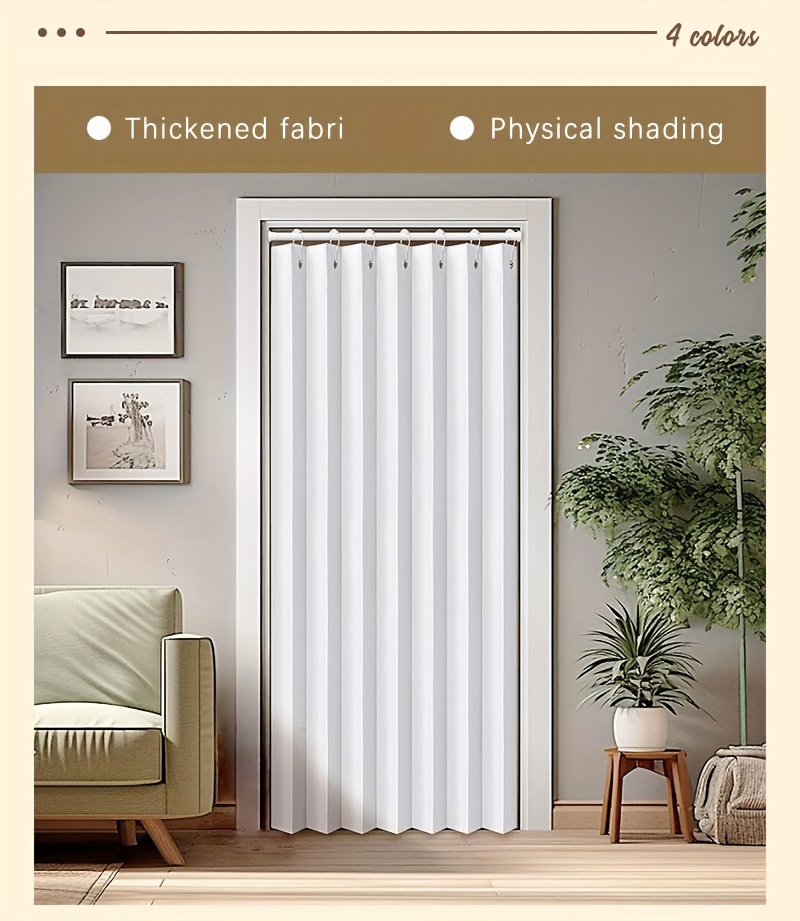 1pc   no drill folding curtain waterproof stain resistant   living room bedroom kitchen privacy dividers details 15