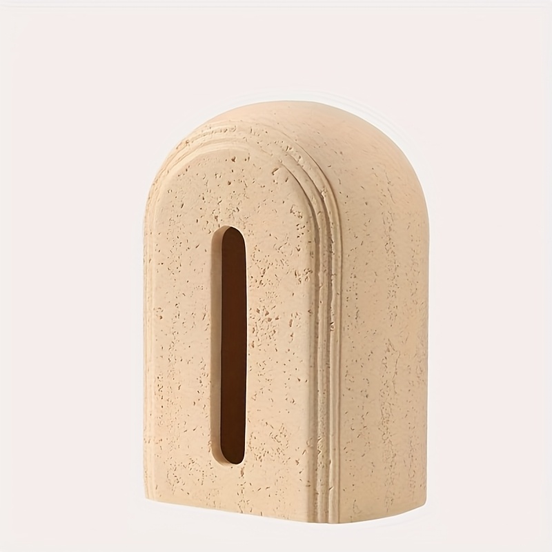 1pc elegant resin tissue box cover heavy duty and textured design suitable for bathroom bedroom office and more toilet paper holder paper dispenser elegant resin tissue box cover textured design toilet paper holder multi scene home decoration Product details 5