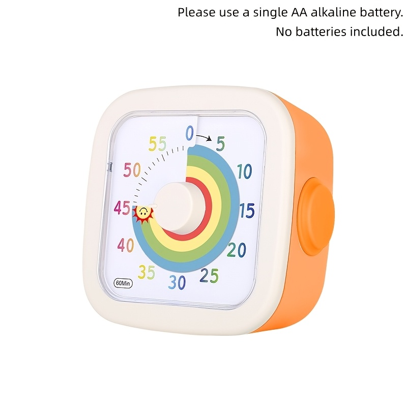 Image of 60-minute Visual Timer With Silent Countdown, Indicator, And Colorful Raindrop Design For Time Management, Kitchen, Or Study Use, Study Timer, Design, Durable Plastic