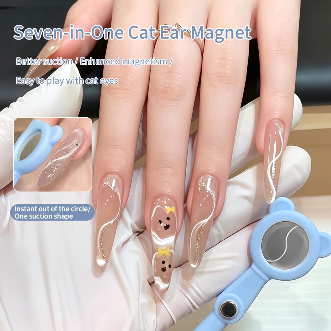 TEMU Aimant à œil de -en-1 , aimant puissant, outil de nail art de grande taille