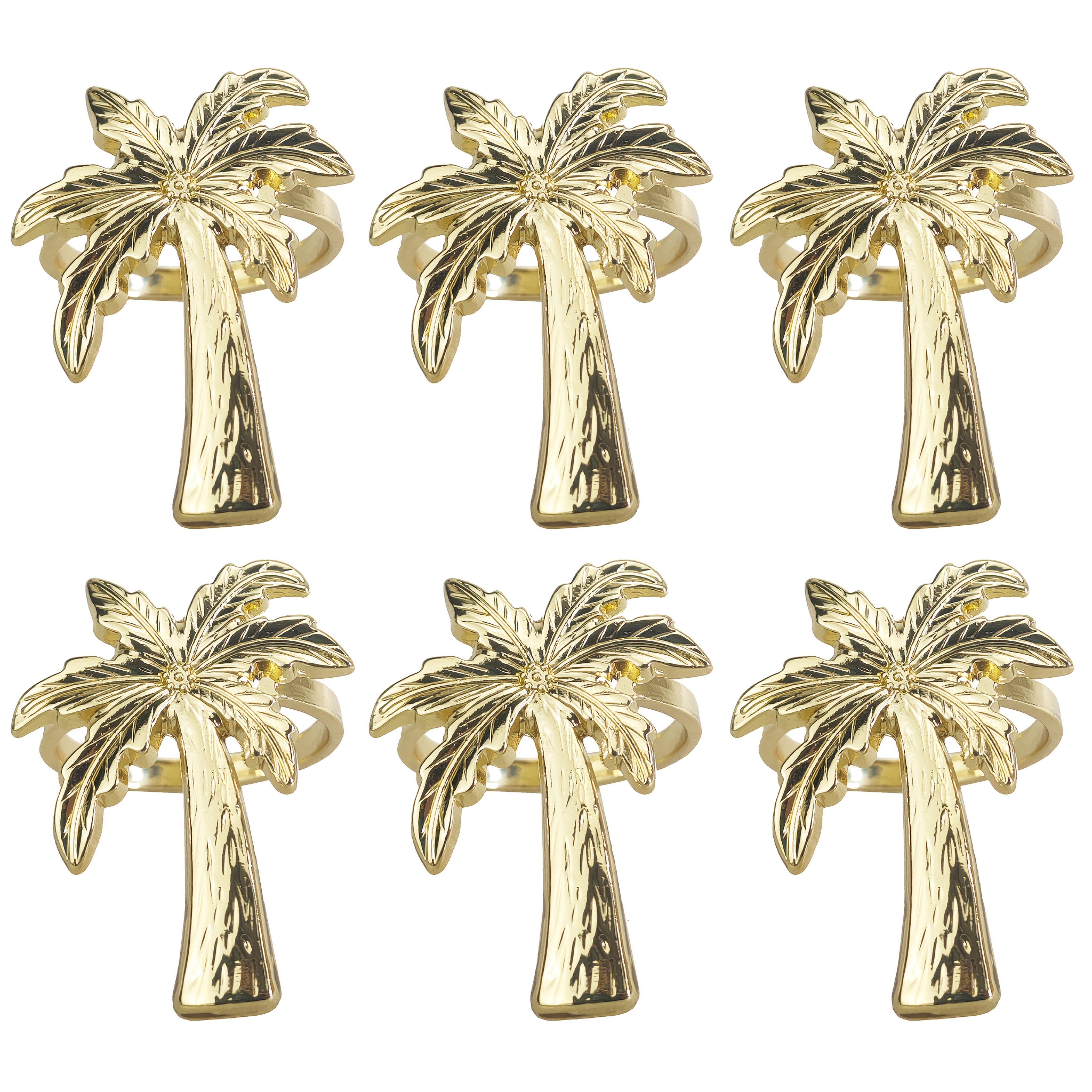 TEMU Metal Coconut Tree Palm Napkin Rings