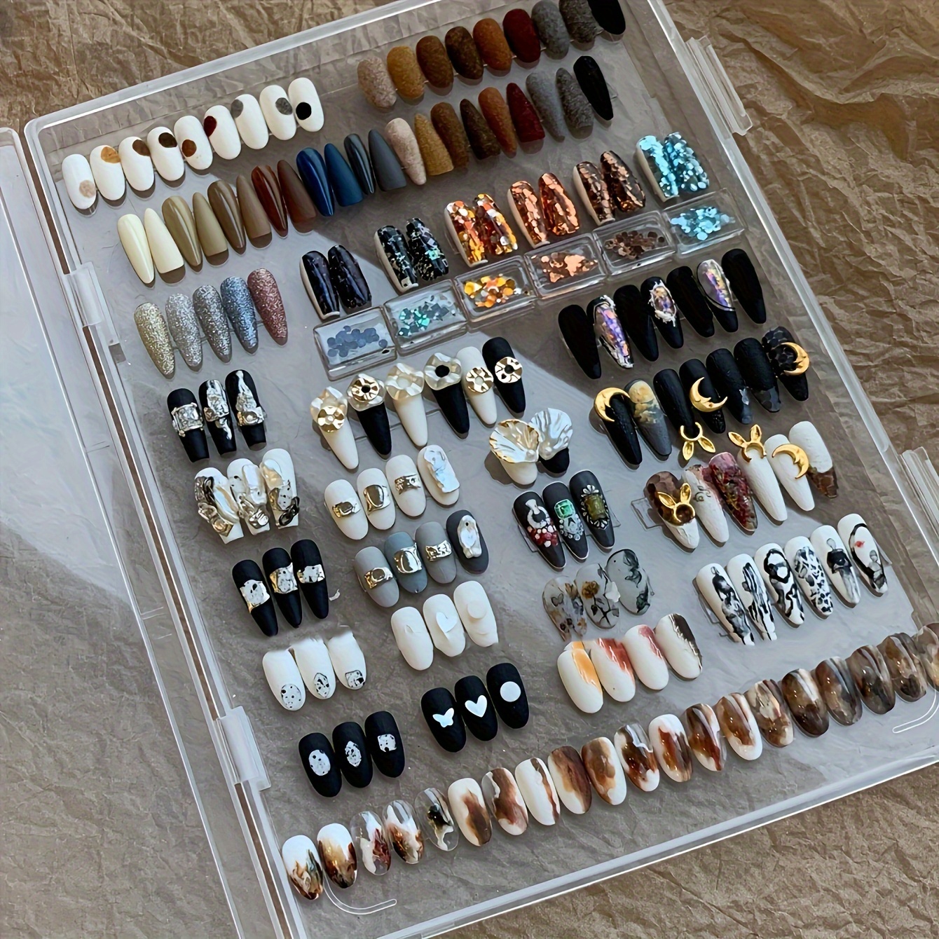 Simple Nail Sticker Storage Box Nail Art Display Case - Temu