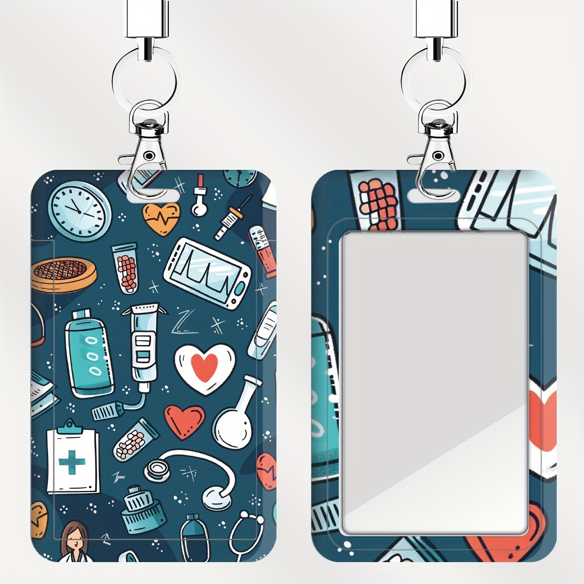 Image of 2d A Doctor And Nurse Series Doctor And Nurse Card Holder Bus Card Holder Id Card Holder With Lanyard