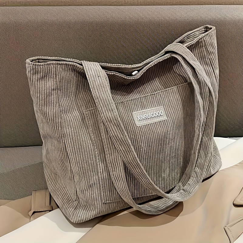 

1pc Shoulder Bag For , Large Handbag Snap , Lined, Piping, For And Gifting