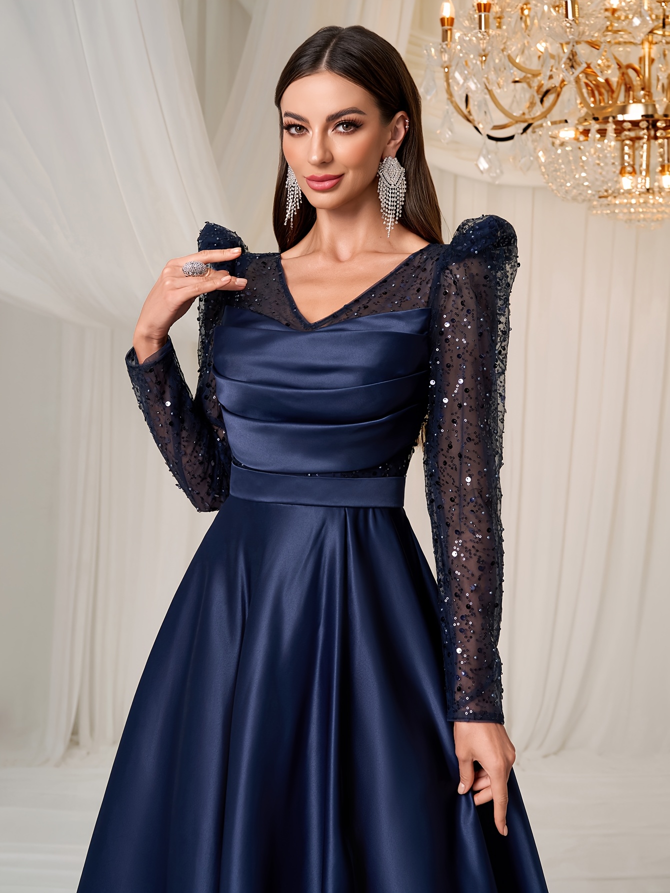 sachin and babi light blue dress Evening Dresses Women Dinner Party Maxi Long Female Party Dress Light and  Comfortable Summer (Color : Red, US Size : 6) : Amazon.de: Fashion main image 1