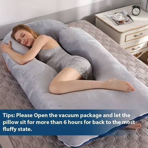 62 inch j shaped full body pillow maternity pillow with removable pillowcase large size design provides full body support from back to legs making pregnancy comfortable halloween gift christmas gift