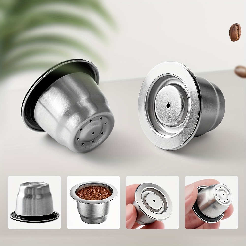 

1pc Stainless Steel Reusable Capsule, Bird , Metal Coffee Pod Holder For Espresso Machines, Reusable Coffee Capsule | Unique Bird | Easy Refillable Capsule