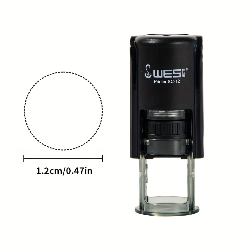 Customize With Initial/logo/artwork - Round Self-inking Stamp - R12-1/2 Inch Diameter - Small Logos