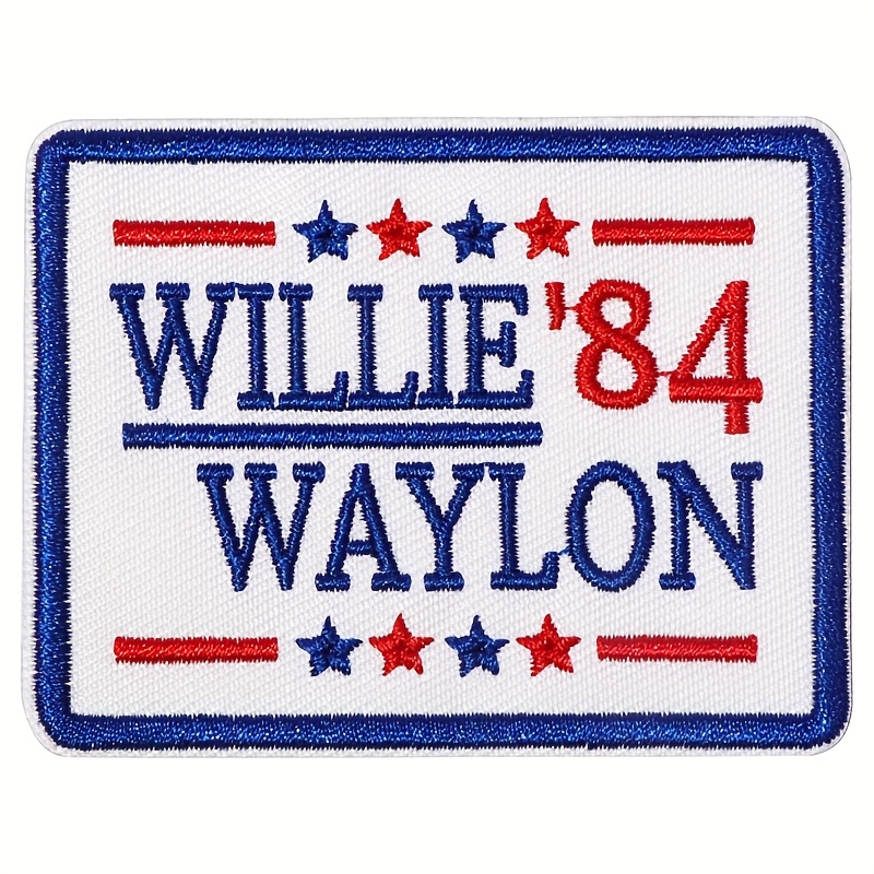 TEMU 1pc Patch Thermocollant & Waylon 84, Patch Rectangle Rouge, Patchs pour Casquette Trucker, Applique à Coudre pour Vêtements DIY, Décoration de