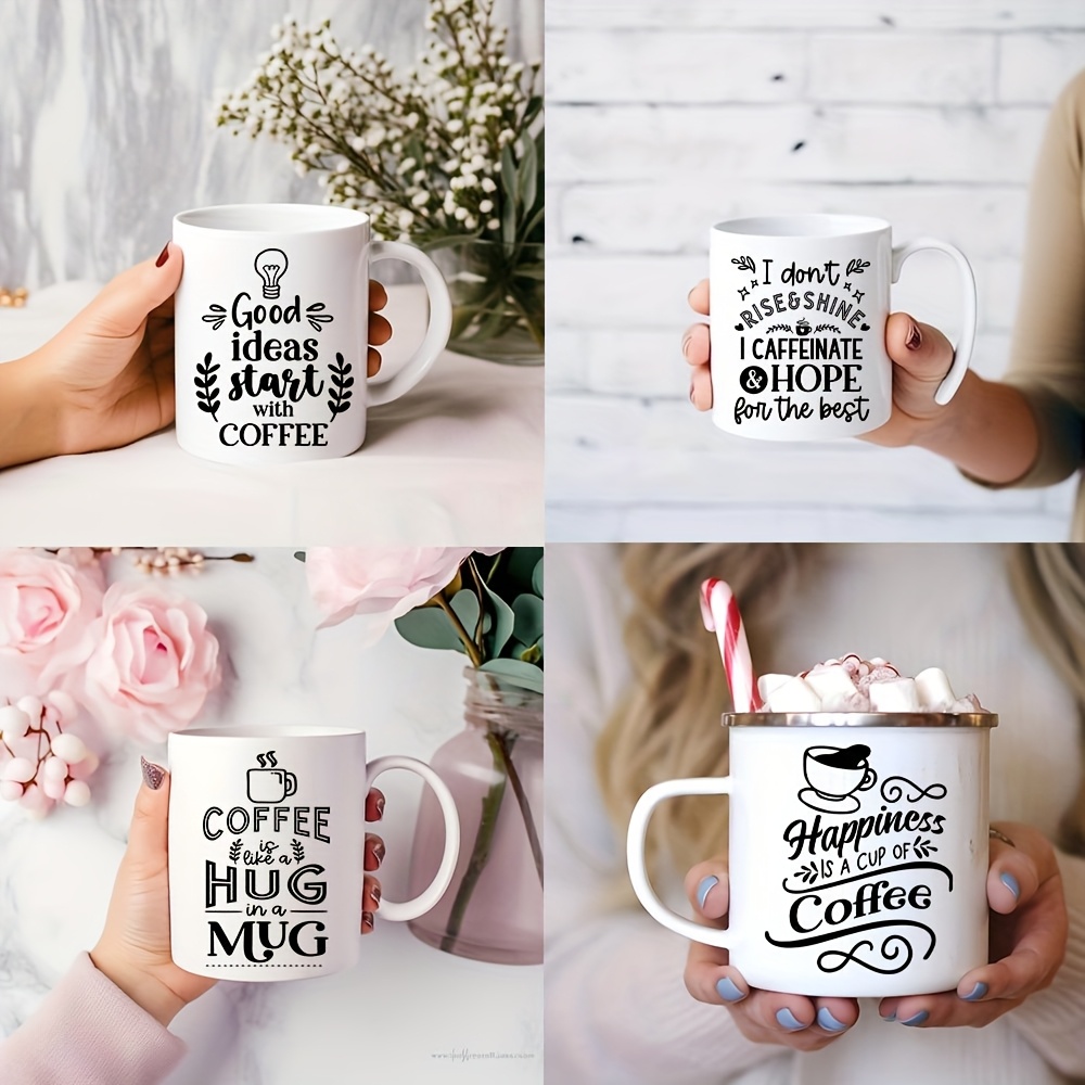 12pcs set coffee lover quotes diy glass jar packaging coffee - Temu