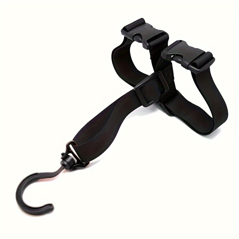 Image of 1pc Adjustable Fishing Boot Hanger Strap, Durable Nylon Quick-dry Boot And Shoe Drying Rack, Versatile Storage Organizer For Closet, Entryway, Outdoor, And Garage Use - Black