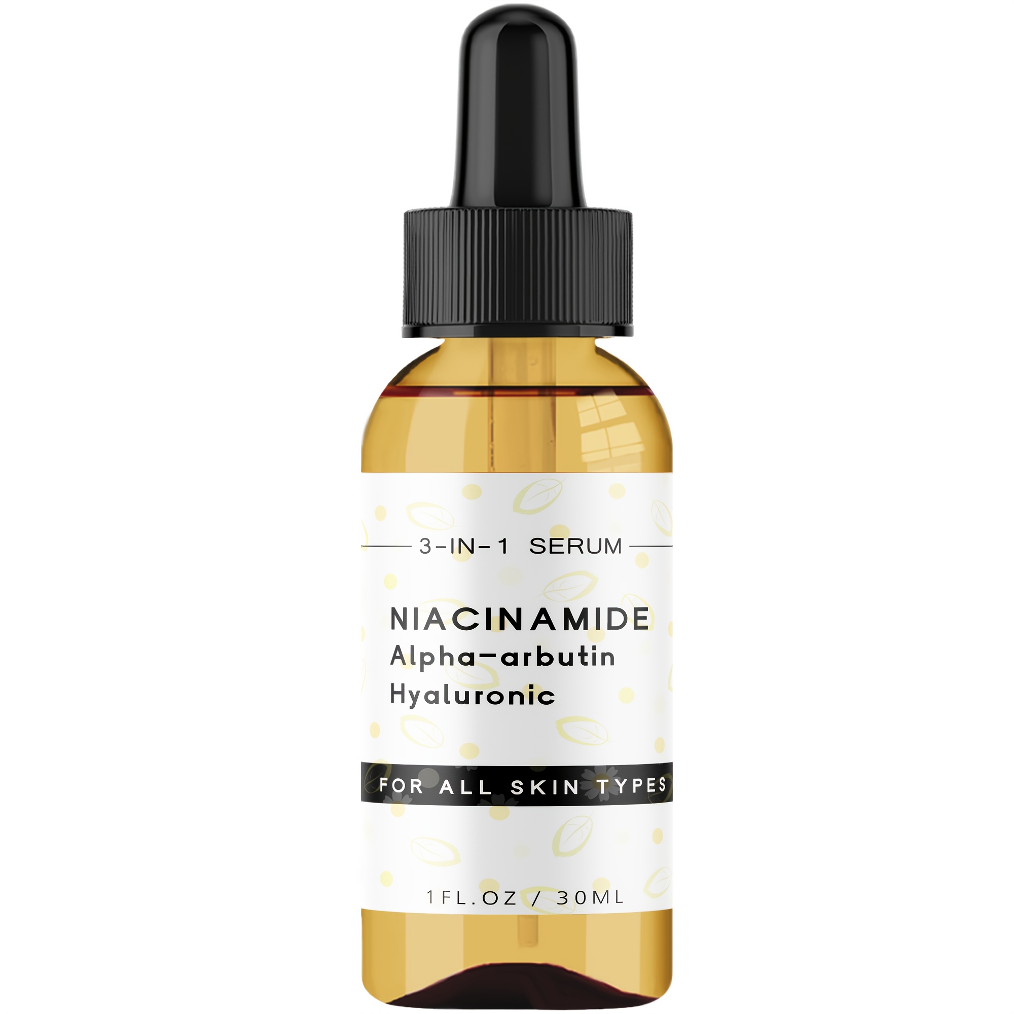 Niacinamide, Hyaluronic Acid, Alpha-arbutin 3-in-1 Serum, With Vitamin C, Moisturizes And Hydrates Skin