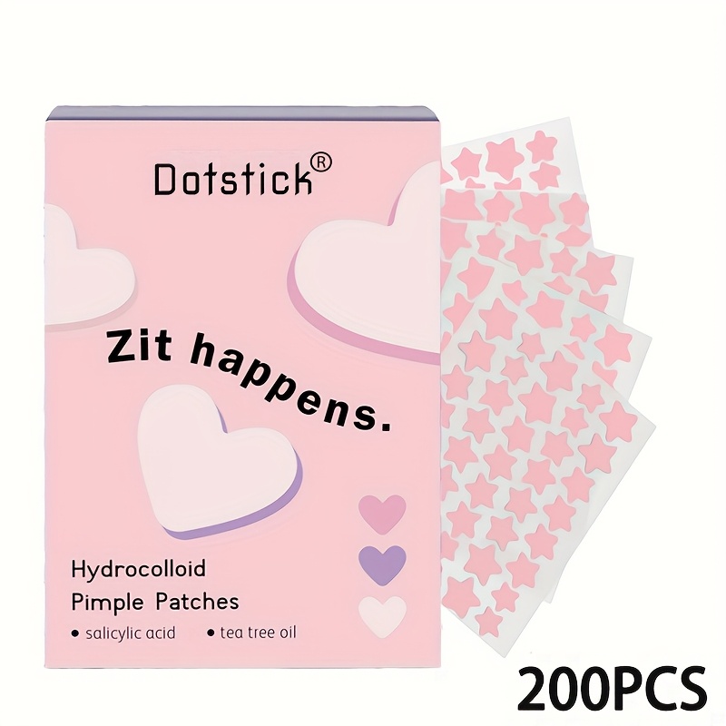Star-shaped Patches - 200pcs Hydrocolloid Pimple Covers With & Salicylic Acid For Types, Fragrance-free Blemish Stickers