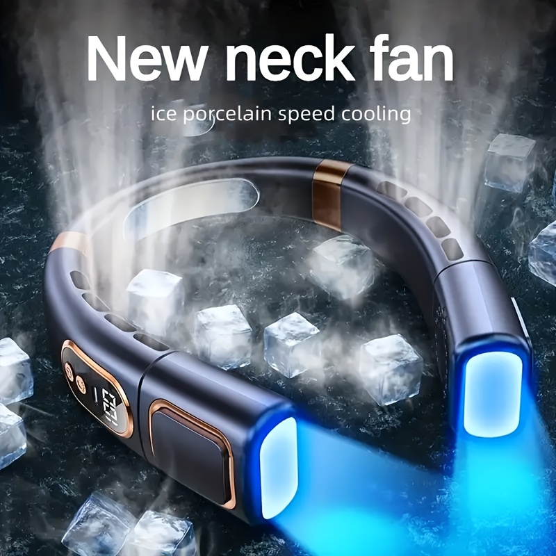 Wearable Neck Fan Digital Display 5 speed Silent Operation - Temu