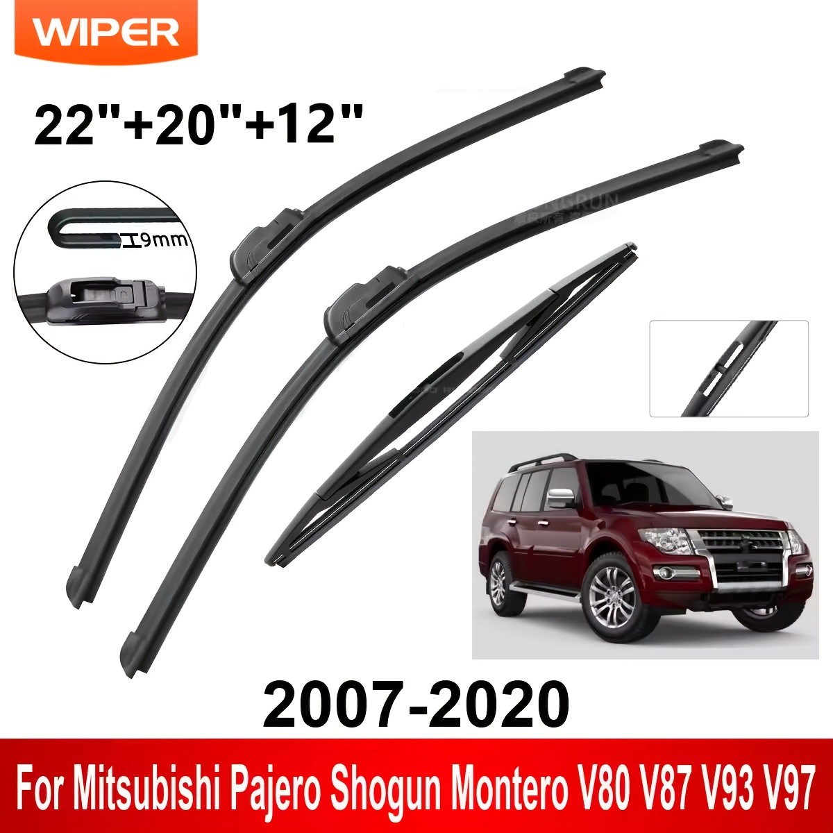 TEMU A Trio Of Windshield Wipers Suitable For V80 V87 V93 Models Manufactured Between 2007 And 2020, Designed For The Front And Rear
