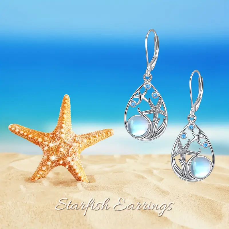 925 sterling silvery earrings pair fashionable and elegant summer beach earrings individual item Product details 0