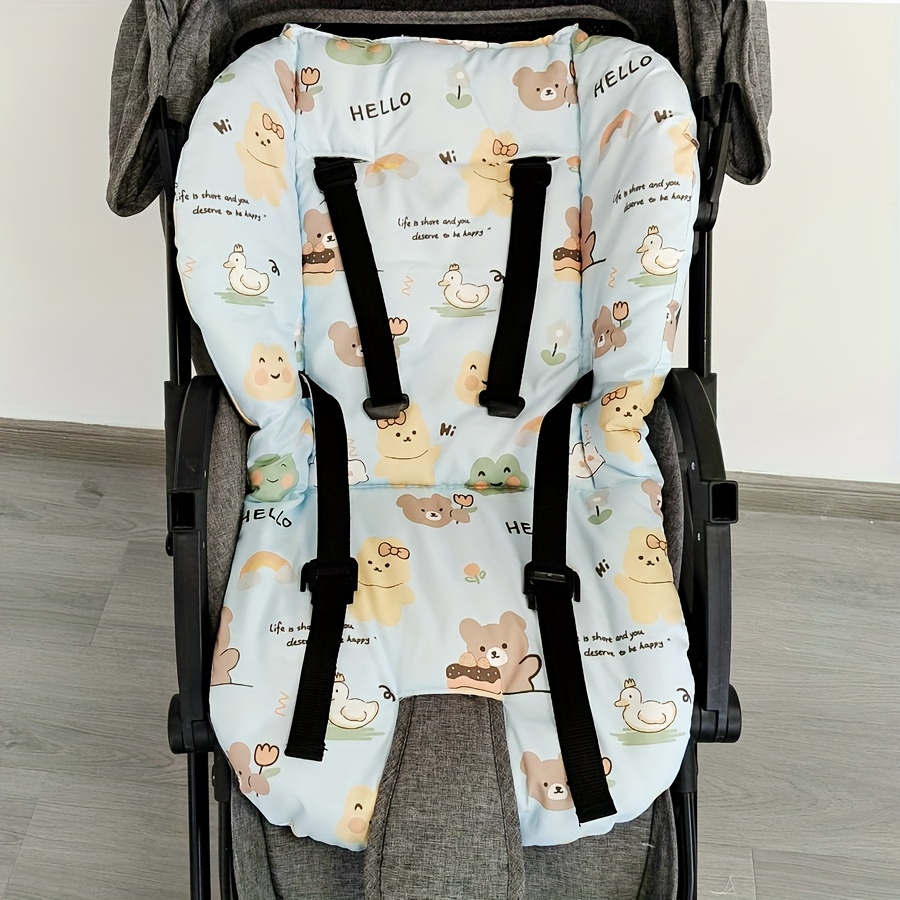 Reversible Baby Stroller Seat Cushion Universal Breathable Cotton Carriage Liner Infant Car Seat Insert Pad for 0 3 Years Versatile for High Chairs and Strollers