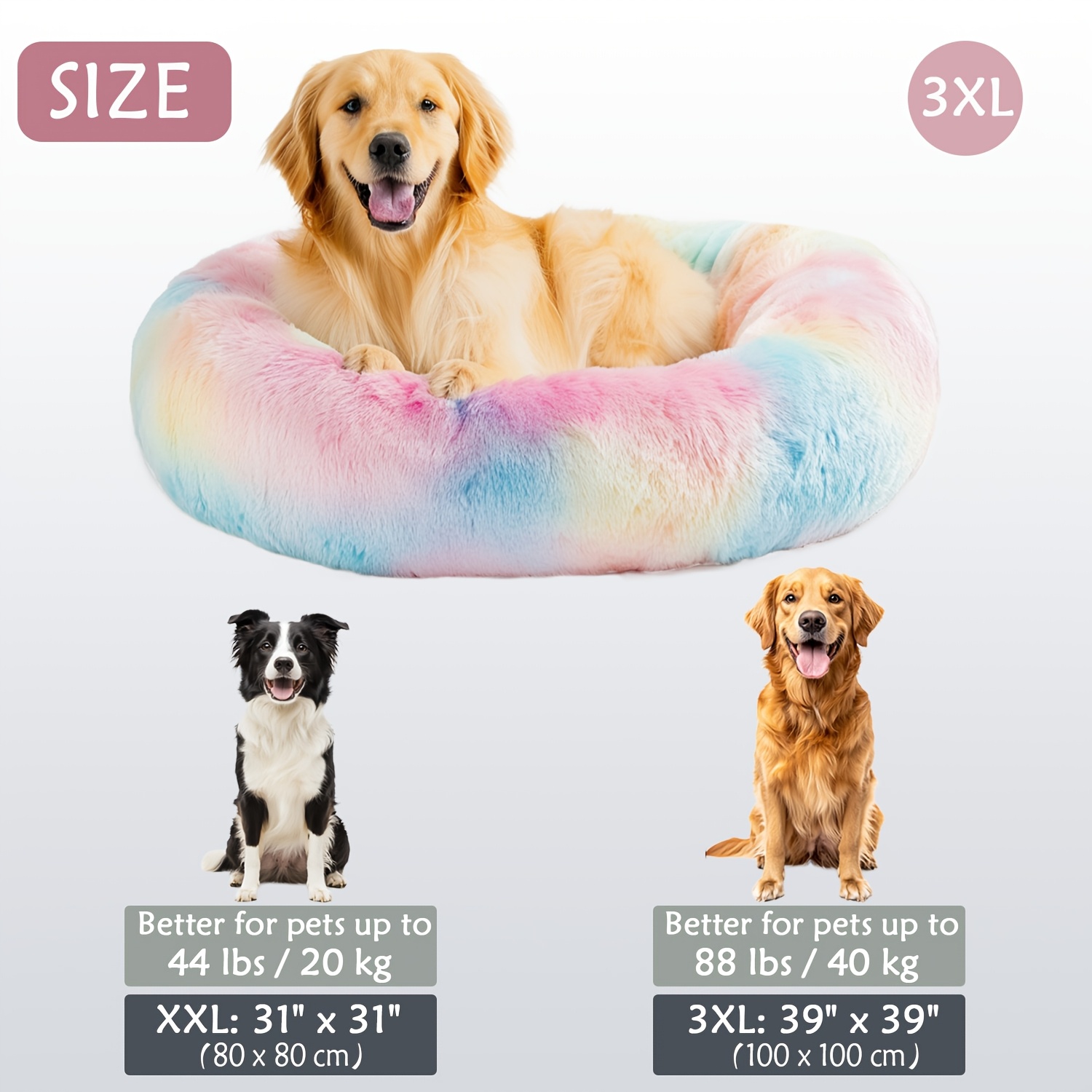 Donut calming cuddler cat bed from Temu