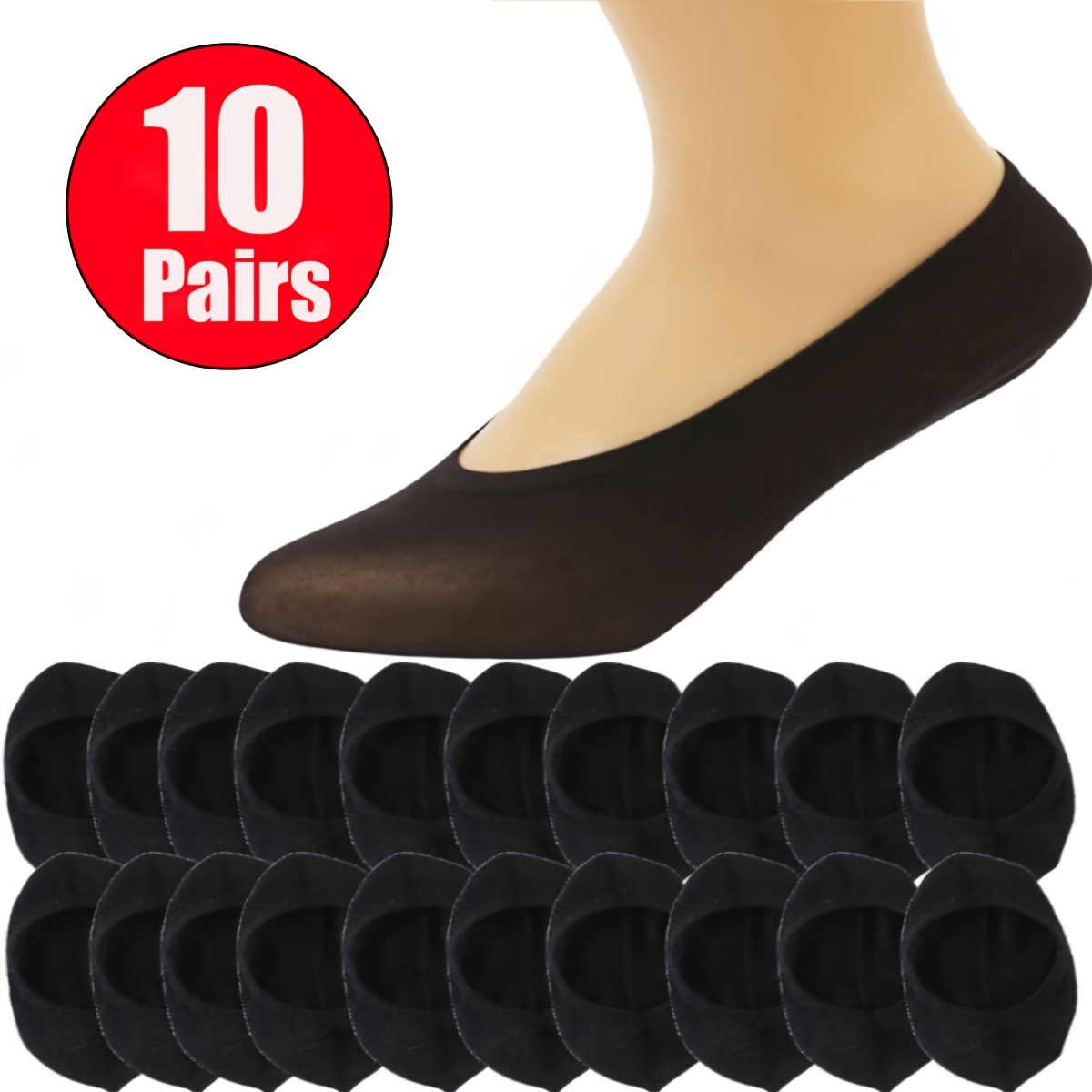 TEMU 10 Pairs Of Women's Soft And Breathable Short Socks, Men's High-elastic Socks, Crew Socks, Soft, Elastic, Comfortable And Breathable Socks,