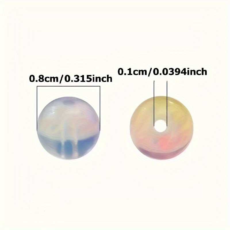 100Pcs 8Mm Multicolor Glass Round Beads For Jewelry Making, Diy Elegant Fashion Bracelets, Necklaces, Phone Charms, Beading Crafts