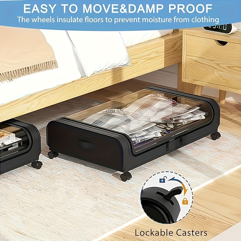 Underbed Storage Containers with Wheels and Lids