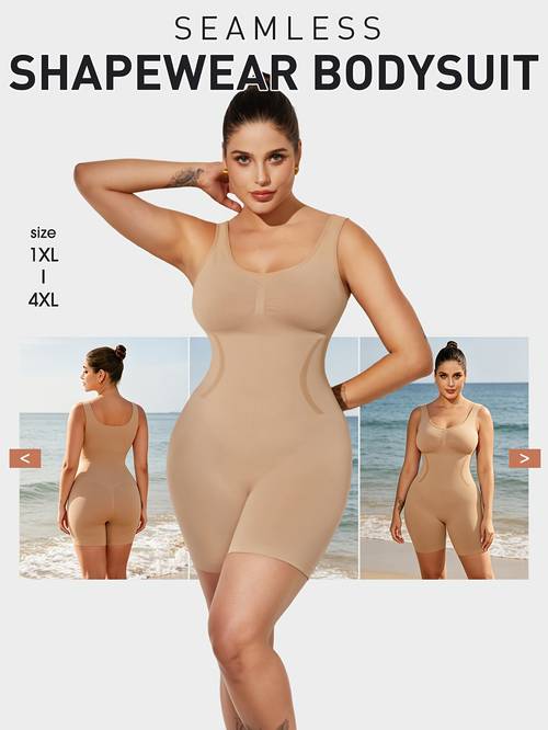 1 size women shapewear shaper tummy control flat sheath waist trainer lifter bodysuit jumpsuit seamless