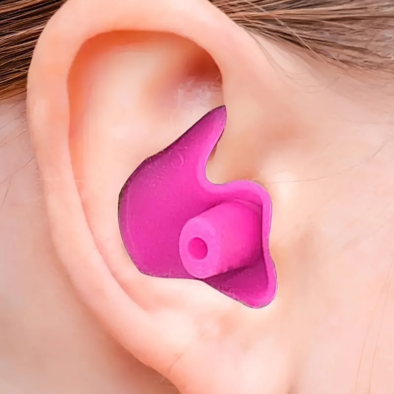 

2-piece Premium Silicone Spiral Earplugs & Nose Clip Set - Waterproof, Reusable For Swimming, Diving & Snoring