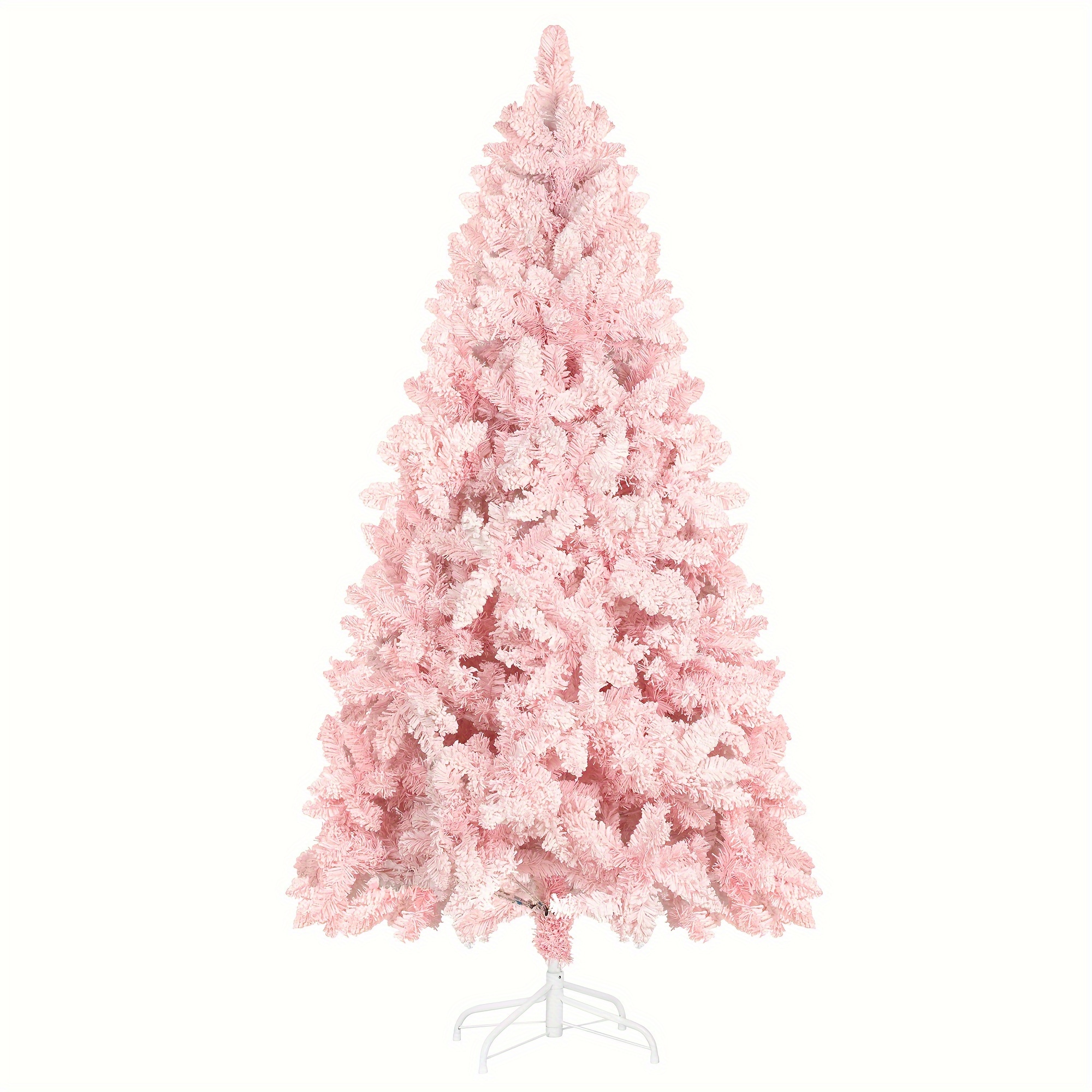 

6ft Christmas , 1, 000 , Flocked Christmas Metal Stand For And Decoration ()