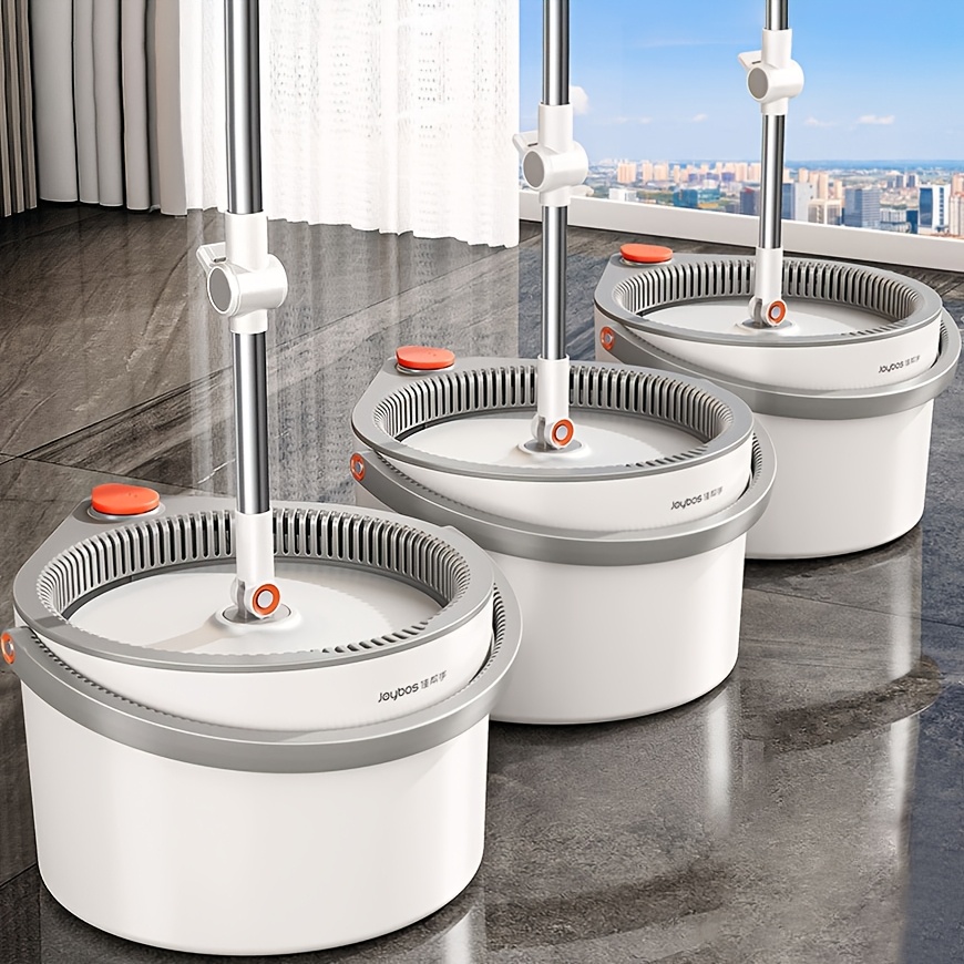 TEMU 1set, Self Wash Spin Mop, Wash And Dry In 1 Mop, Clean Dirty Separation Spin Mop, Turbine Spin Cleaning Mop, Flat Mop And Mop Bucket Set, Labor And Water Saving Mop
