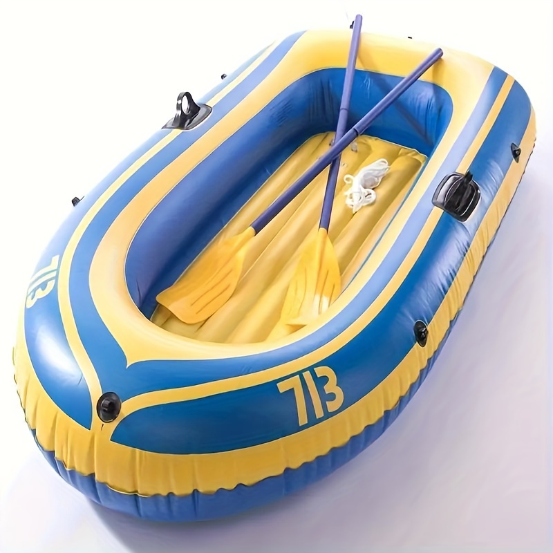 Single Inflatable Boat Durable Inflatable Boat Raft Fishing And Rowing Boat  - Sports & Outdoors - Temu United Kingdom