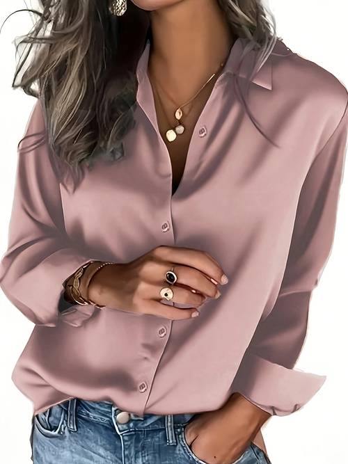 plus size multi color options elegant directional spring autumn womens casual solid color shirt jacket fashionable plus size top shirt for women