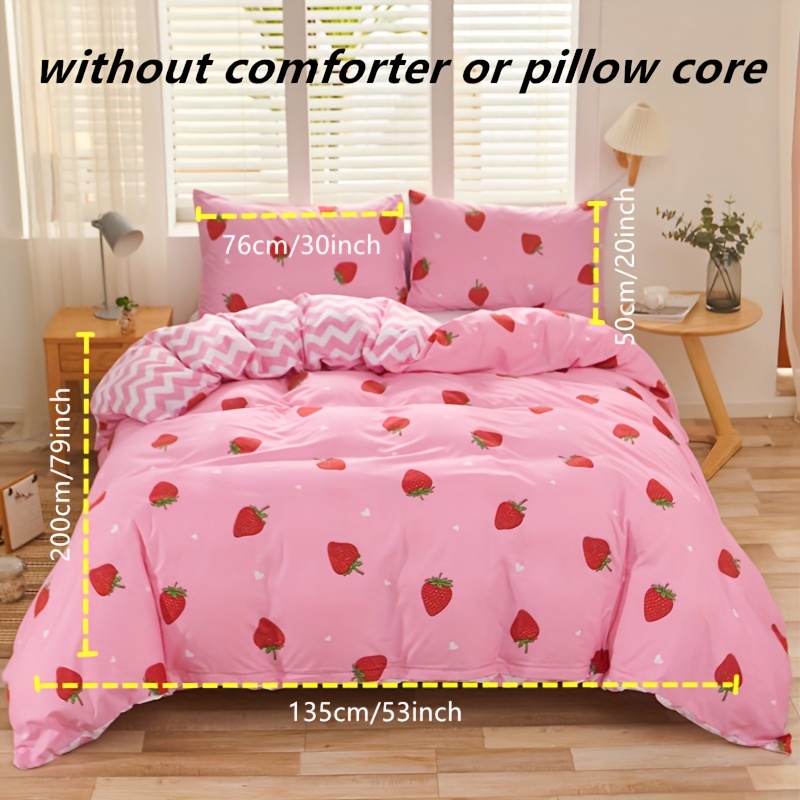 Image of 3pcs Duvet Cover Set, Print Bedding, Soft Comfortable Duvet Cover, For Bedroom, (1*duvet Cover + 2*pillowcase, Without Core)