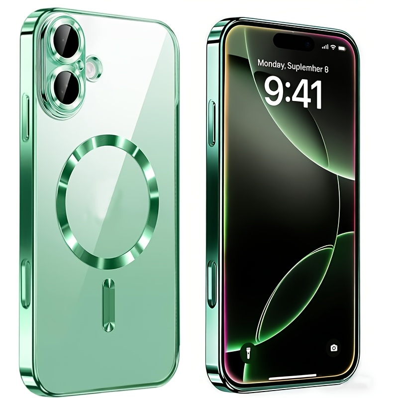 TEMU Phone Case: Case For Iphone 17e 17 Pro Max Air, Magnetic Plating Iphone 17e Phone Case With Camera Protector [compatible With Magnets],